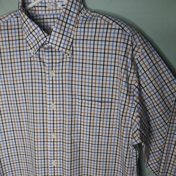 Peter Millar Nanoluxe Long Sleeve Check Button Down Shirt - Picture 5 of 6